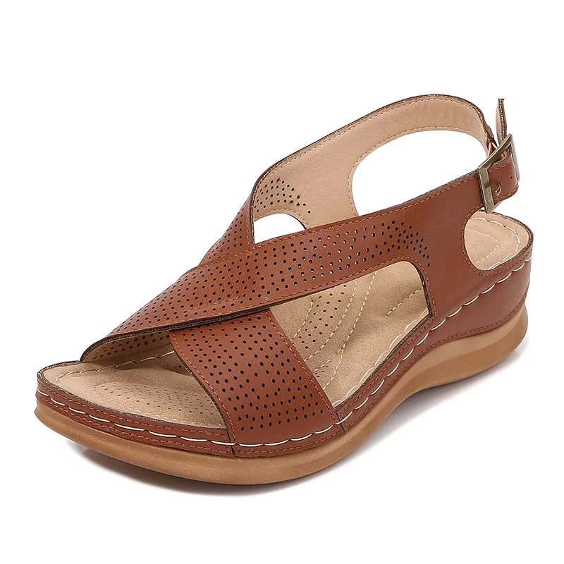 Wedge Espadrille Women - Sandal Kasual Musim Panas Luar Ruangan