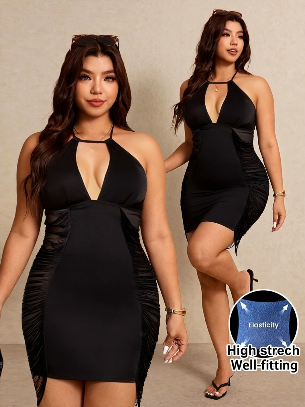 Gaun Halter Ukuran Besar Wanit - Maxi Dress Halter ulasan dan harga