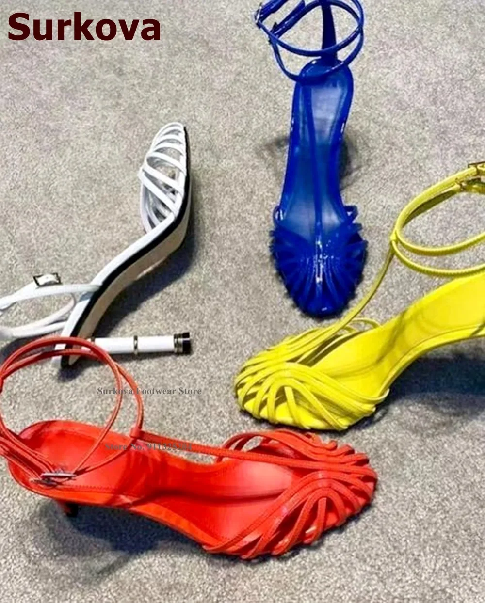 Surkova Sandal Hak Tinggi Bert - Sandal Strappy Heeled ulasan dan harga